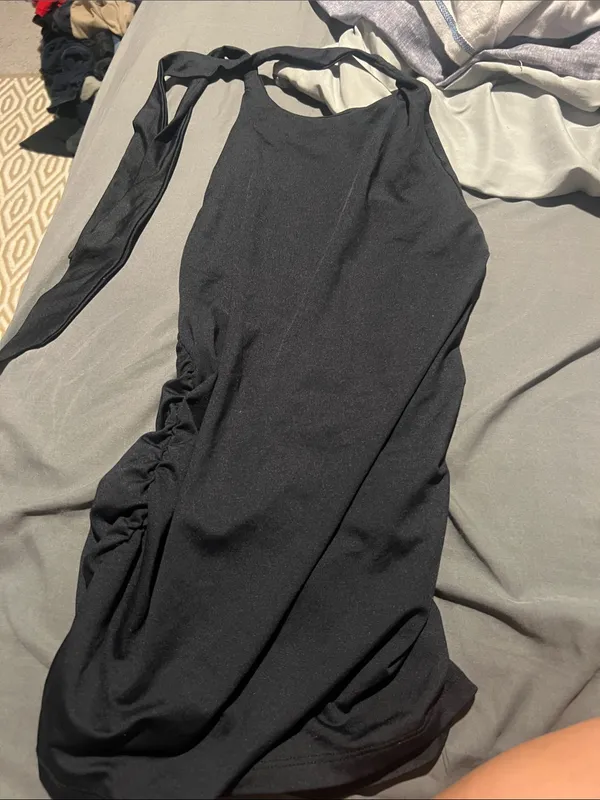 NWT Anthropologie black halter silky top xs - Image 6