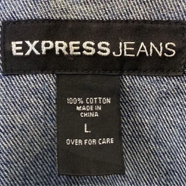 Express Blue Jeans Jacket(Size Large) - Image 4