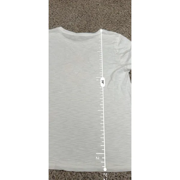 Talbots Womens White Slub Knit Citrus Orange Fruit Graphic Tee Shirt Large L - Image 5