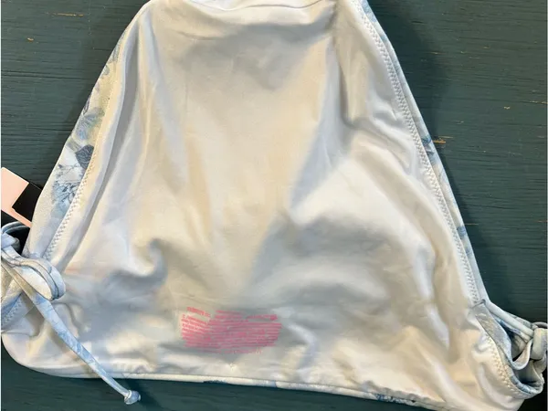 Victoria's Secret Light Blue and White Floral Bikini Bottoms Low Rise NWT Large - Image 11