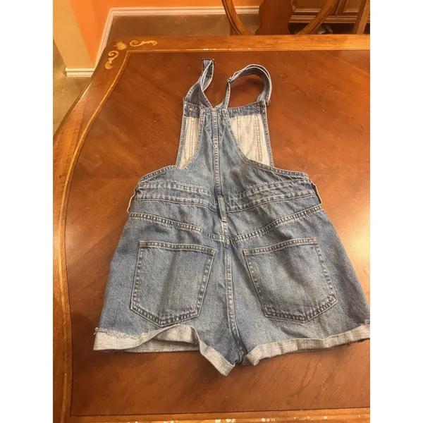 Madewell Adirondack Short Overalls in Dawkins Wash Blue Sz S - Image 14