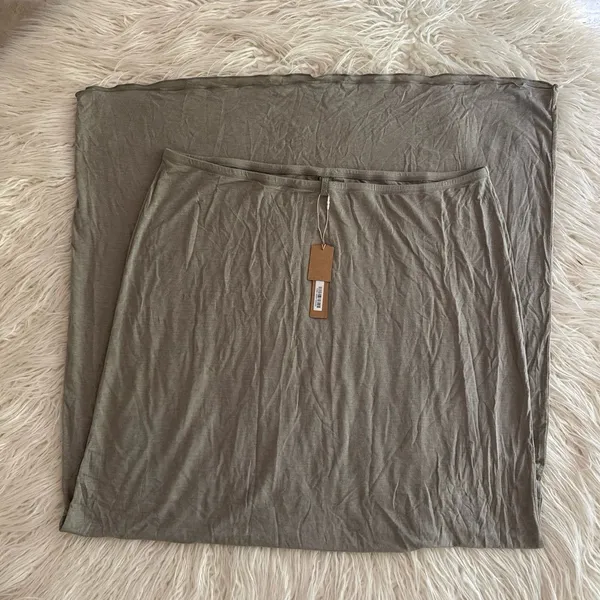 Skims Sheer Modal Long Skirt Dune Size XL - Image 2