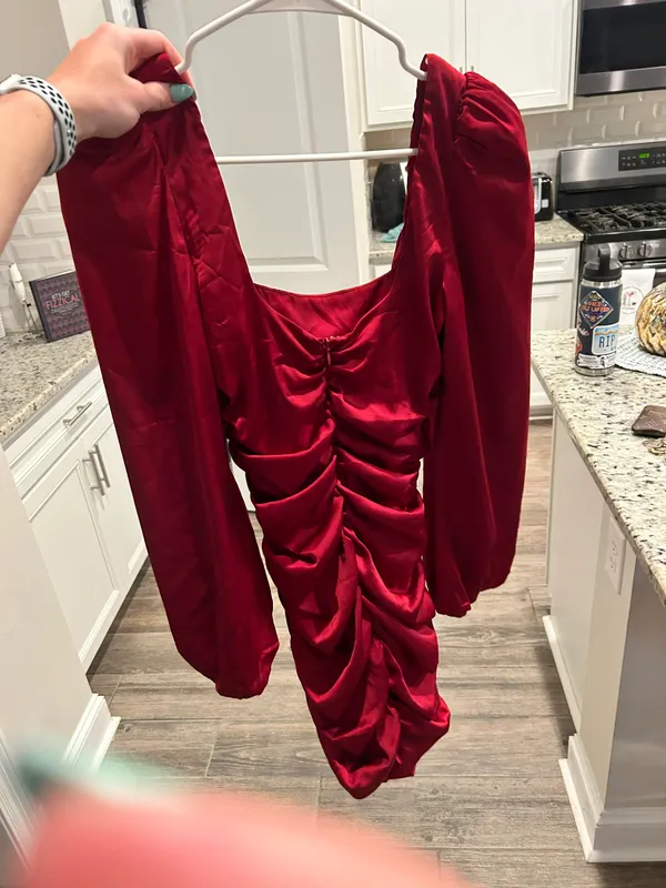 Oh Polly Red And Burgundy Dress - Image 5
