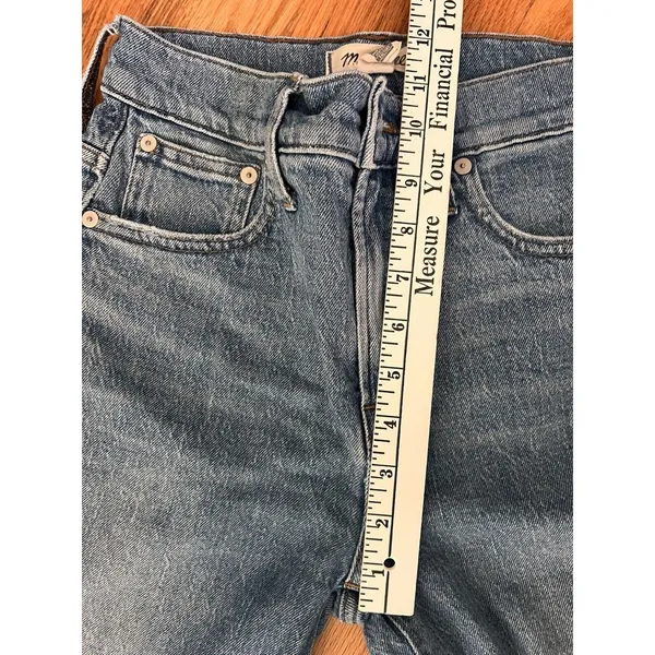 Madewell Jeans Womens 23 Blue The Perfect Vintage Crop Fray Hem Denim‎ Stretch - Image 9