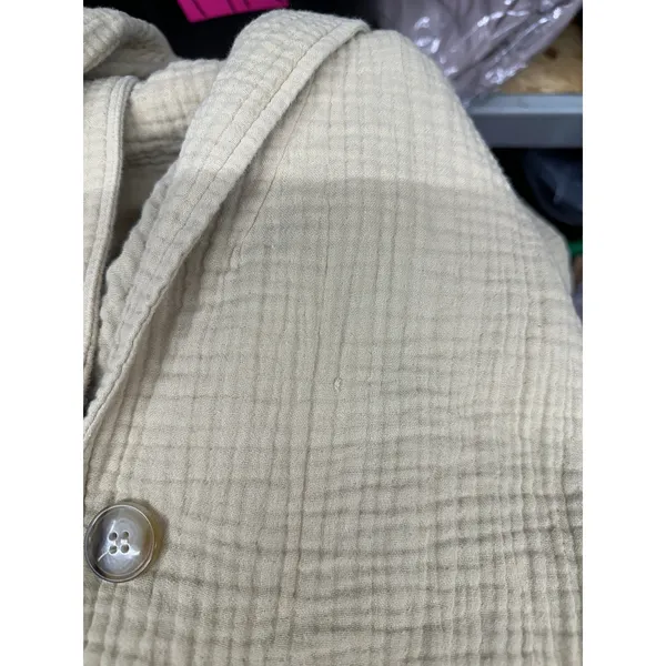 Madewell Blazer Women Small‎ Lightspun Dorset Gauze Slouchy Oversized Khaki - Image 11