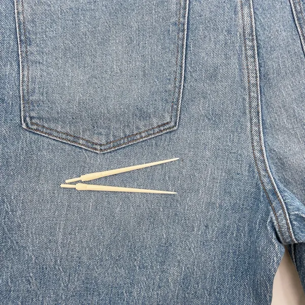 Madewell Cali Demi-Boot Blue Jeans Light Denim High Waisted Button Fly Size 29 - Image 12