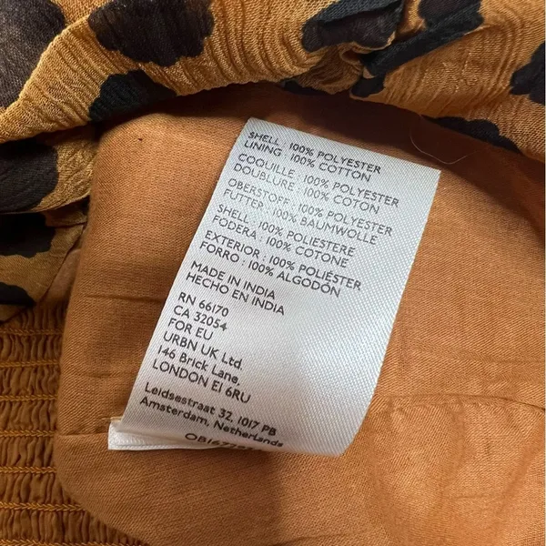 Free‎ People Parker Top smocked printed crop top Sz M - Image 7