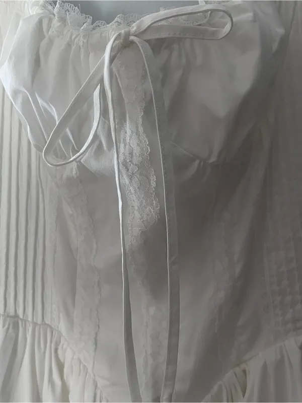 The Vintage Shop Dress Corset Mini Milkmaid Coquette Romantic V13 - Image 3