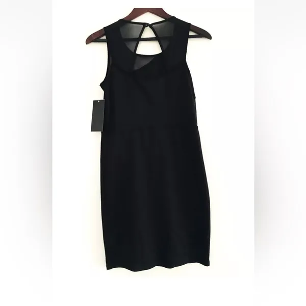 Tempted Apparel Mini Black Sheath Dress Size L - Image 5
