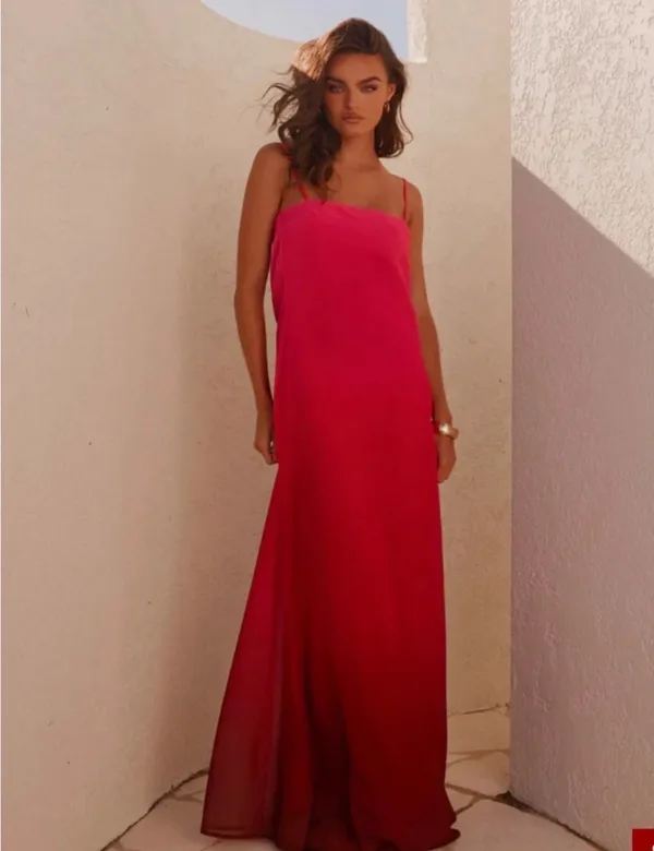 Peppermayo Marianne Maxi Pink Ombre Dress - Image 5