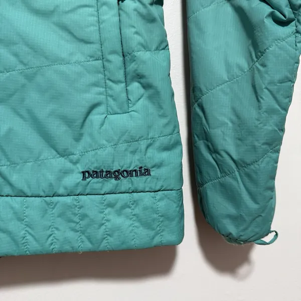 Patagonia‎ Teal Green Softshell Quilted Jacket Size XS - Image 2