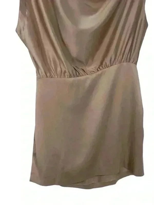 The Sei Silk One Shoulder Draped Mini Dress Pink 6 - Image 14