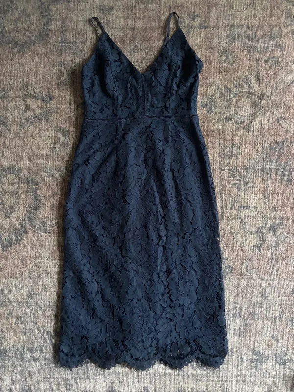 ASTR the Label Navy Lace Dress Size XS - Image 5