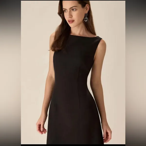 RIHOAS Black Scalloped Mini Dress - Image 3
