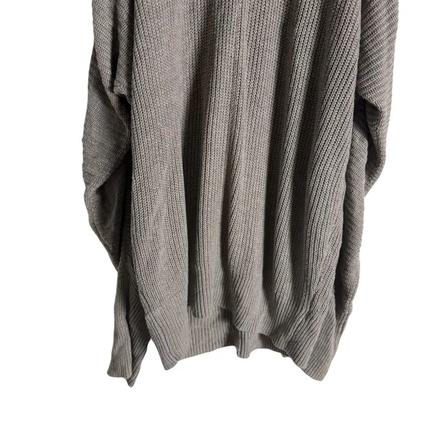 Ella Moss Barley Gray Cut Out Cashmere Blend High Neck Knit Tunic Sweater Size M - Image 9