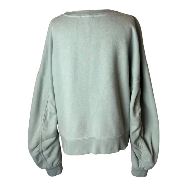 Rails Sweatshirt Women Large Light Seafoam Green Hilda Gathered Sleeve Cropped‎ - Image 4