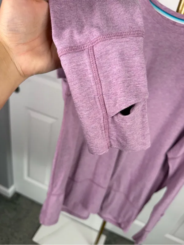 Coolibar UPF 50+ Purple Long Sleeve Sun Protection Top Size L - Image 4