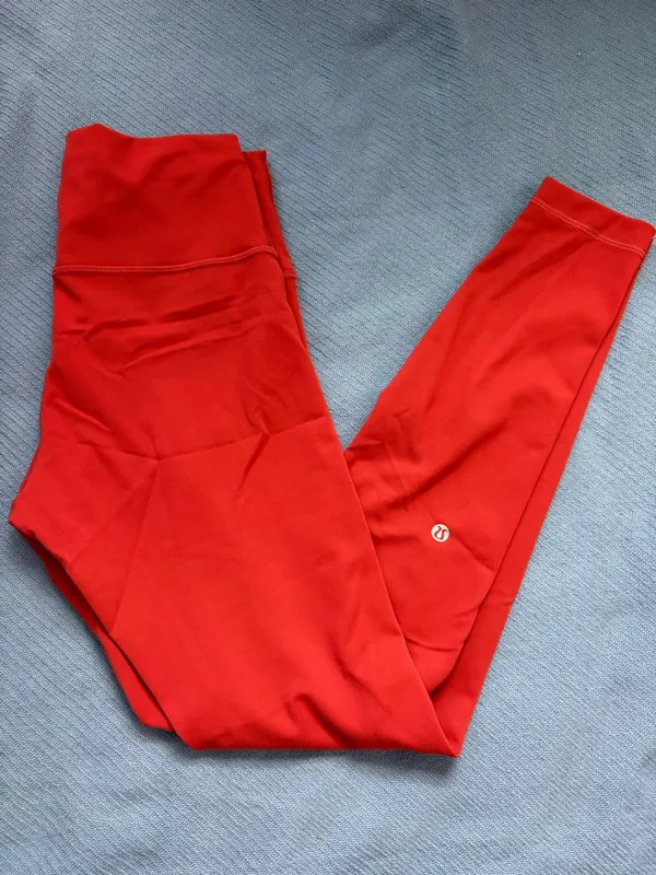 Red Lululemon Leggings - Image 3