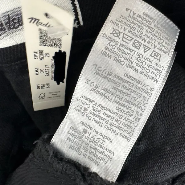 Madewell The Flare Crop Jean in Super Stretch Denim Black Frost US 28 NWT - Image 13
