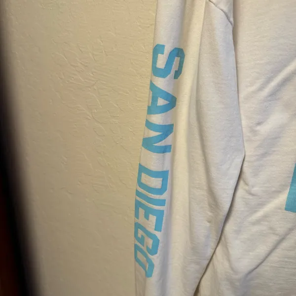 White Hoodie with Blue Accents - Image 12