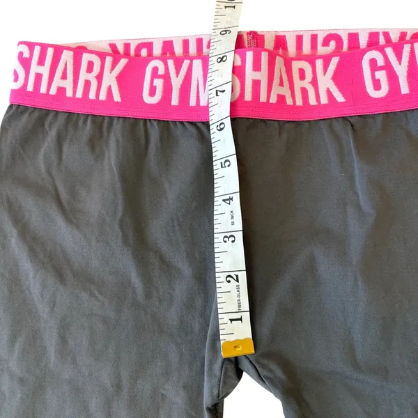 Gymshark Leggings Women M Charcoal Gray Pink Low Rise Yoga Workout Gorpcore‎ - Image 6