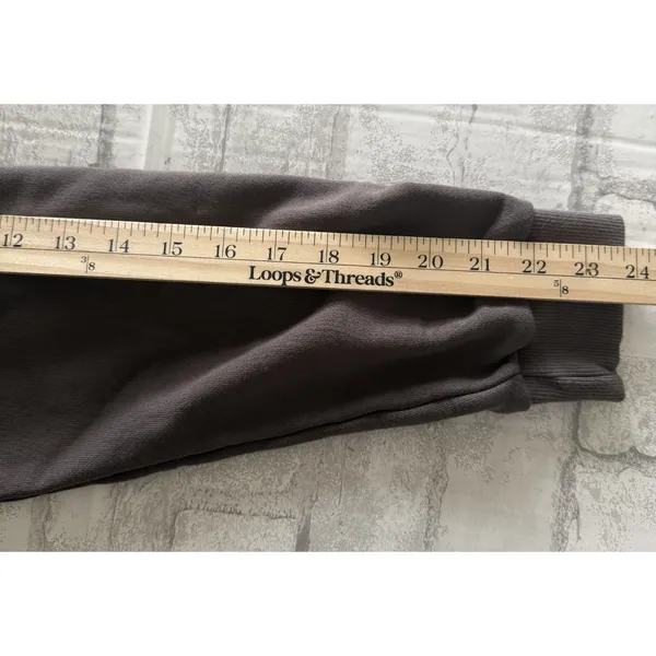 Natural Life Sylvan Sweatshirt Dress Charcoal Tiered Button Down Long Sleeve L - Image 10