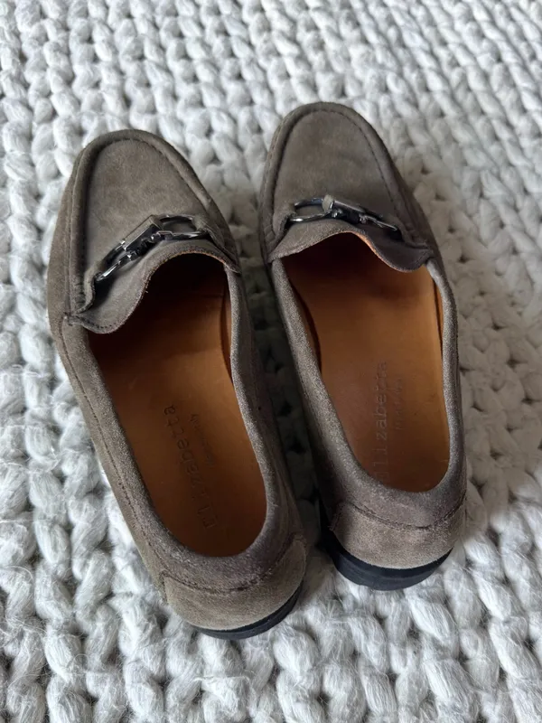 Elizabetta Taupe Suede Loafers, size 38 (7.5/8) - Image 6