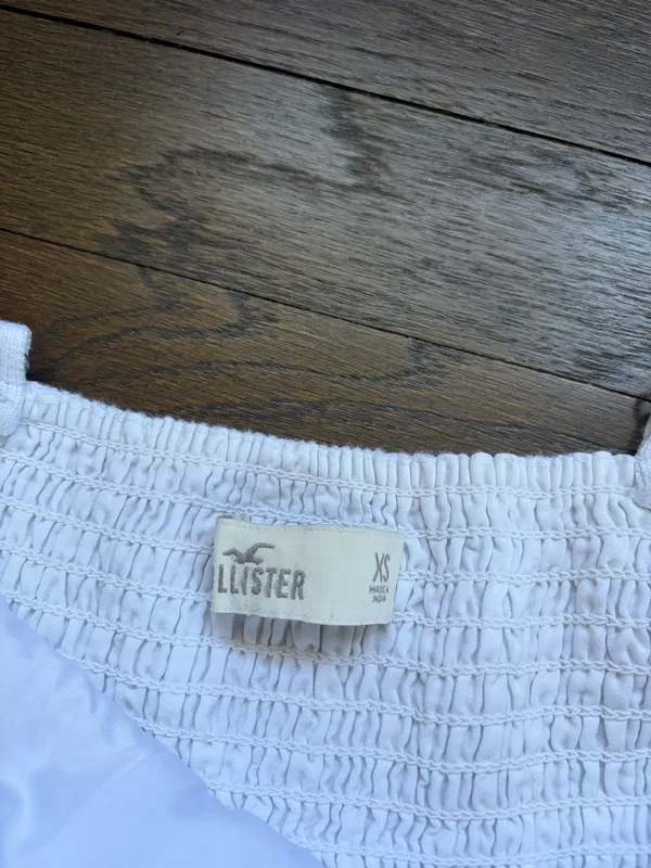 White Hollister Babydoll Top - Image 3