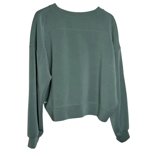 Lululemon Softstreme Perfectly Oversized Cropped Crew Medium Forest - Image 4