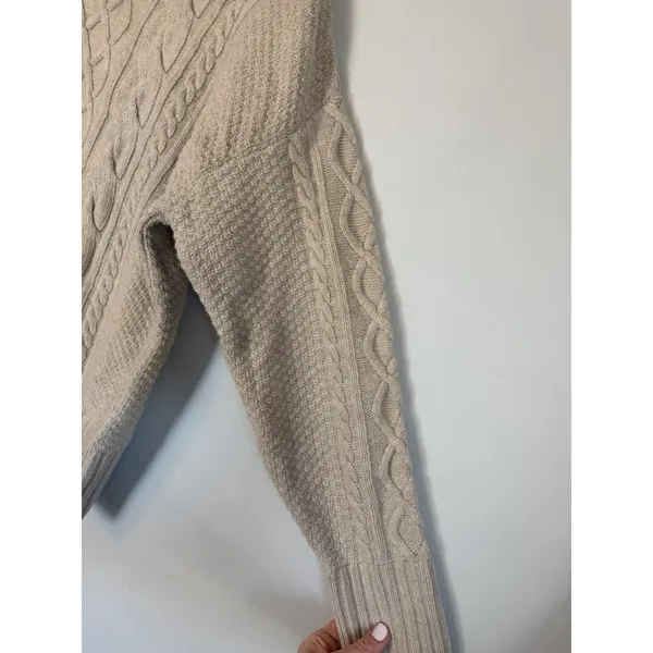 Barbour Daffodil Knit Pull Over wool Sweater Women's Sz 12 Oatmeal NWT - Image 4