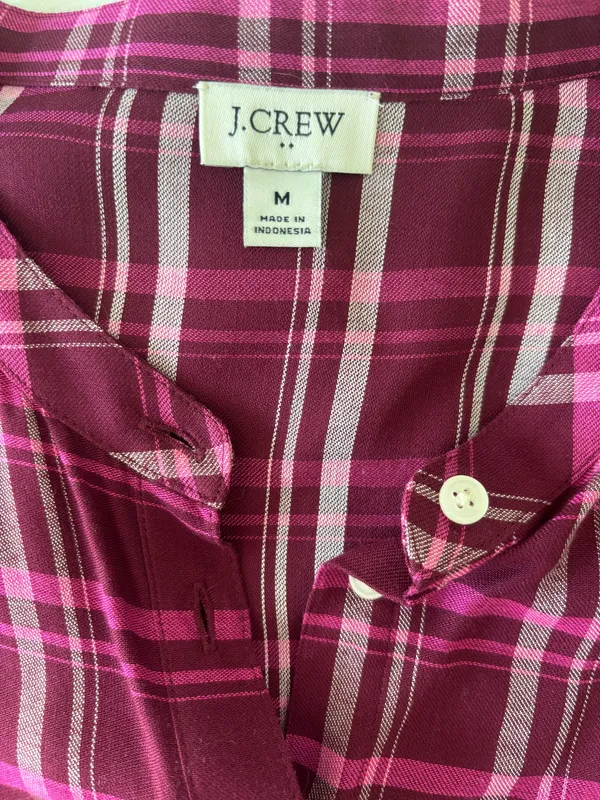 J Crew Plaid Ruffle button down Shirt  - Image 4