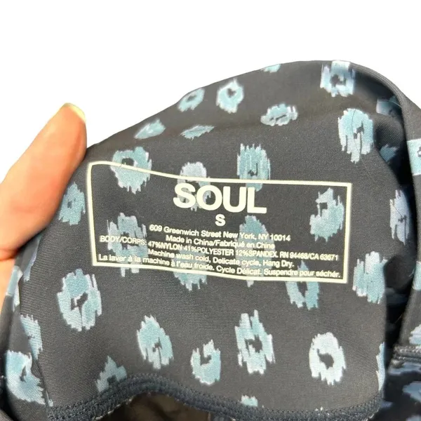 SOUL BY SOULCYCLE Ditsy Cheetah Milestone Legging & Sports‎ Bra Set Size S/M - Image 11