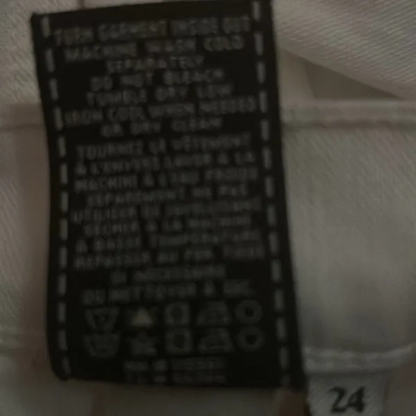 7 For All Mankind 7FAM White Jeans 24 Boho Casual Festival Hippie Minimalist - Image 9