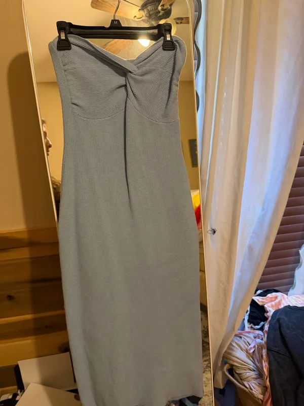 Strapless Dress Blue - Image 3