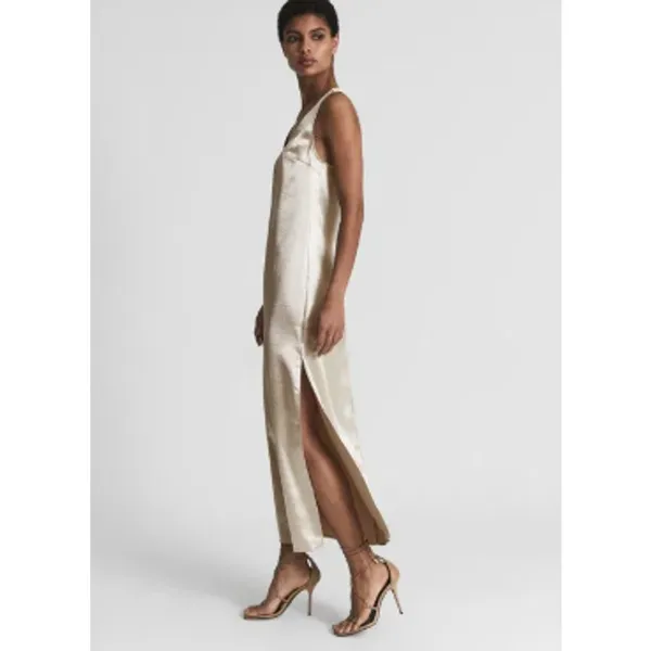 REISS Lottie Metallic Maxi Dress Size 6 New with‎ Tags - Image 6