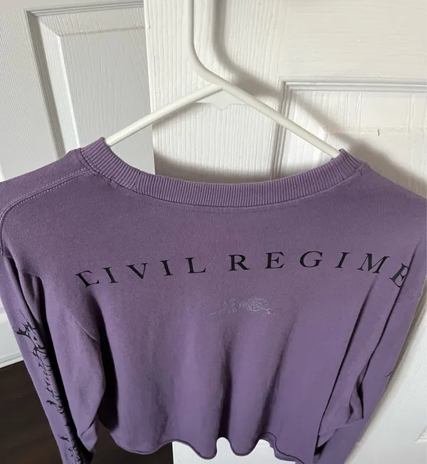 Corpse Bride Cropped Long Sleeve Purple Size M - Image 2