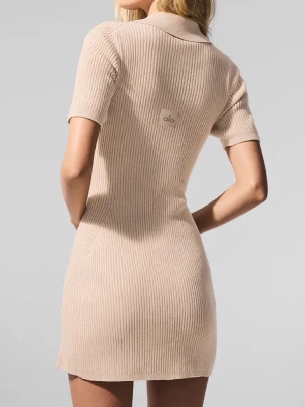 Women’s Alo Yoga Supernatural Sweater Dress Beige Macadamia Size XS - Image 2