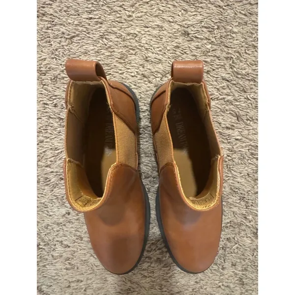 Ankle Boots Women's 7.5 Brown Lug Sole Pull On Booties - Image 7