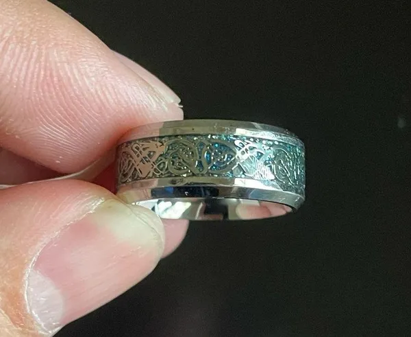 Blue silver dragon ring size 7 - Image 4