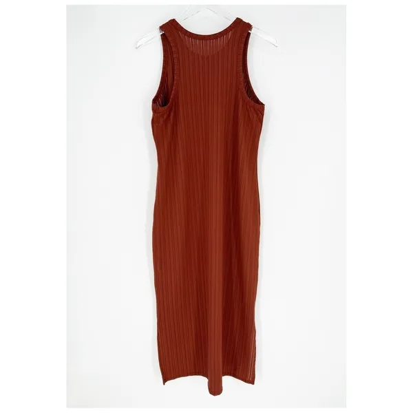 CALIA Perforated Bohemian‎ Bathing Suit Cover Up Dress Women's L Brown Boho - Image 3