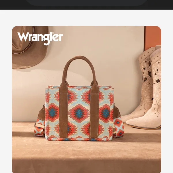 Wrangler Women's Aztec Pattern Tote Bag NWOT - Image 2