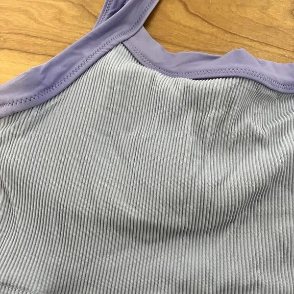 Aerie Women's Ribbed Scoop Padded Bralette Size‎ Medium 2 Shades Of Blue - Image 2