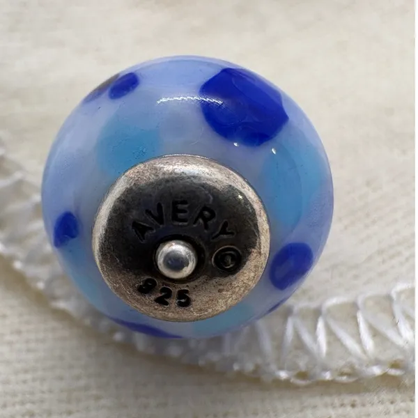 James Avery Retired Gentle Wave Blue Glass Finial Charm Sterling Silver Rare - Image 5