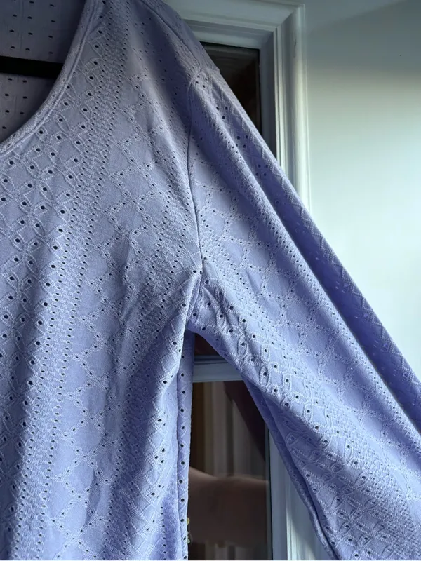 Women’s Lavender Eyelet Button - Image 4