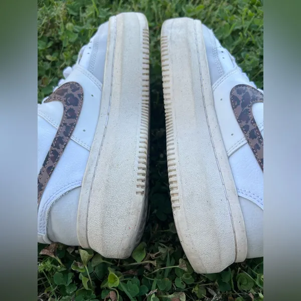 Nike Women's Court Vision Alta 'White/Leopard' Print Platform Sneakers Size 7.5 - Image 9