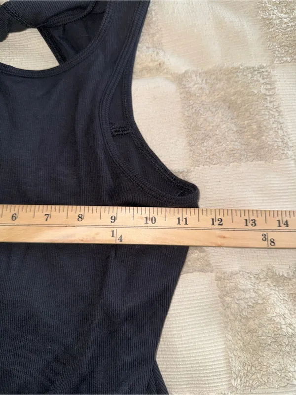 black‎ ribbed lululemon athletica tank top - Image 2
