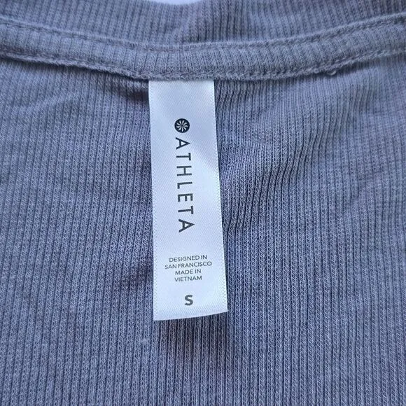 Athleta‎ Cloudlight Rib Stratus Tee Lavender Purple Sleeveless Ribbed Women's S - Image 2