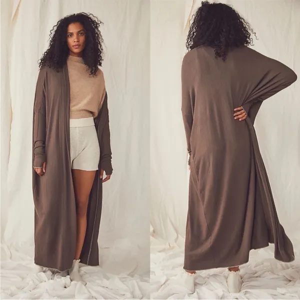 Intimately Free People Warm Up Cardi In Serene Smoke - Image 3