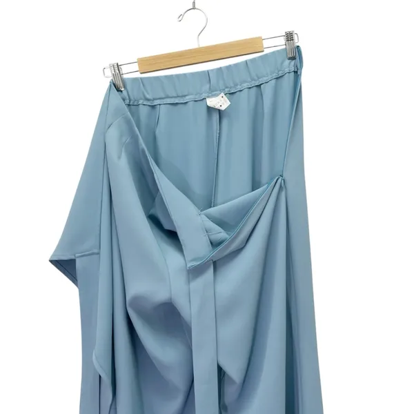 Halara Flex High Waisted Tie Side Wide Leg Work Pants Blue Wrap Size Medium - Image 8