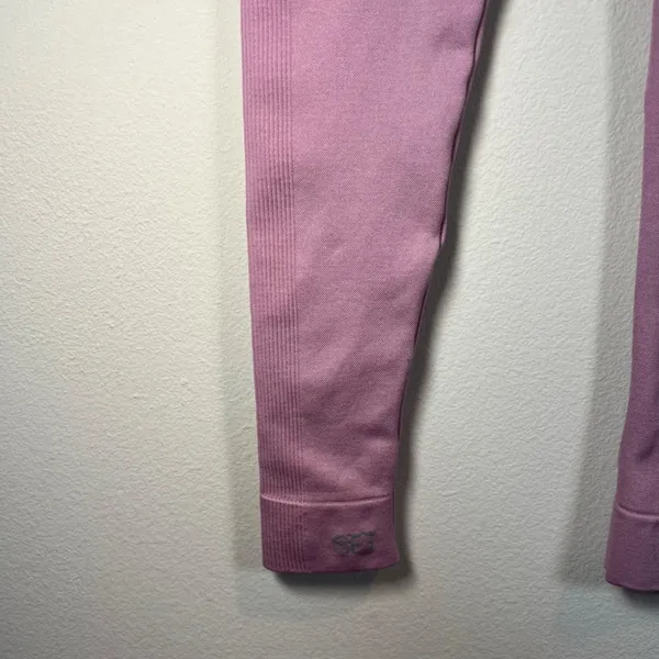 Set Active Sculptflex Ribbed Seamless Leggings Lilac Purple Athletic Gym Sz XS/S - Image 7